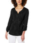Embroidered Contrast Top